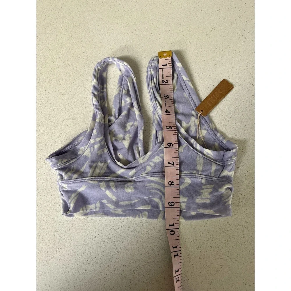 NWT SKIMS Summer Mesh Plunge Bralette Color lilac swirl Size XXS - Picture 8 of 8